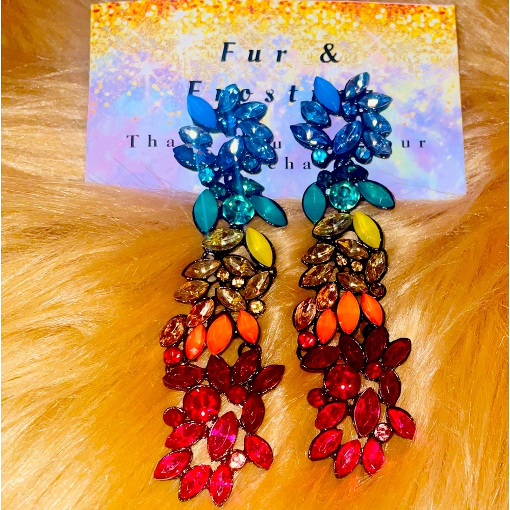 Colorful Floral Earrings